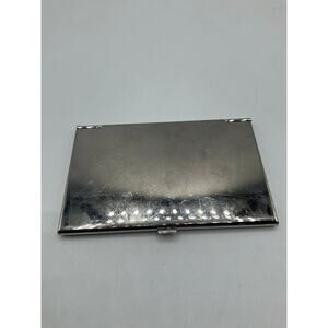 Saint Laurent Metal Card Case, Silver